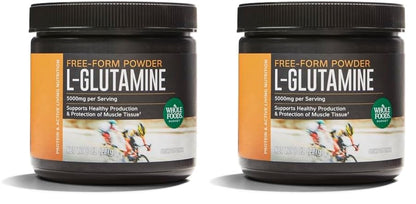 Whole Foods Market L-Glutamine Free-Form Powder 8 oz (Pack of 2)