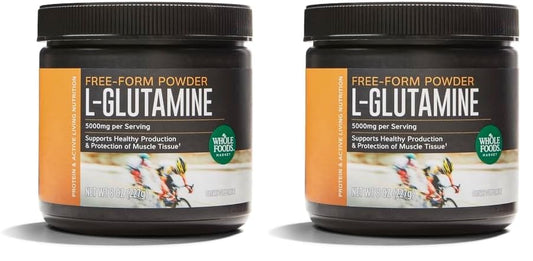 Whole Foods Market L-Glutamine Free-Form Powder 8 oz (Pack of 2)
